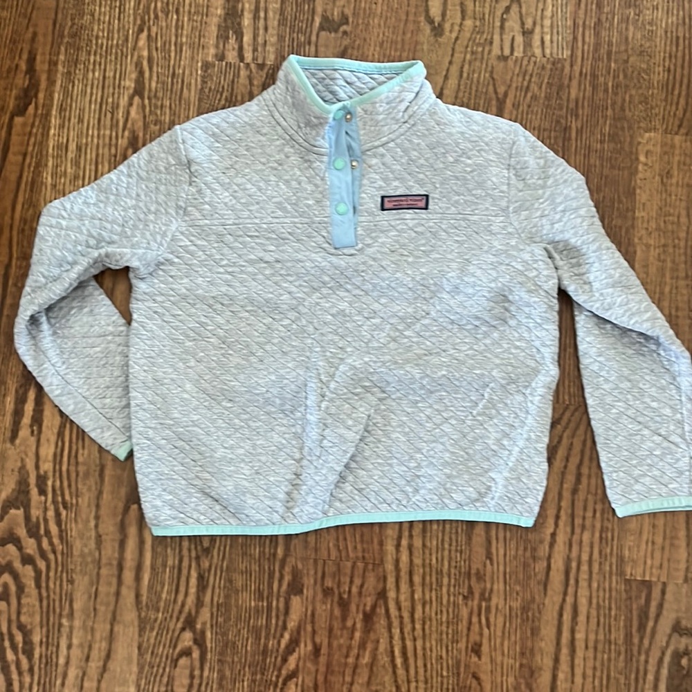 Vineyard Vines Girls quilted Pullover L (14)